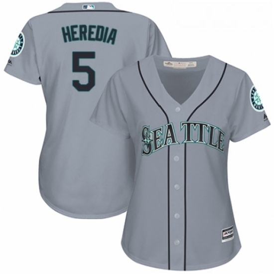 Womens Majestic Seattle Mariners 5 Guillermo Heredia Replica Grey Road Cool Base MLB Jersey Womens Majestic Seattle Mariners 5 Guillermo Heredia Replica Grey Road Cool Base MLB Jersey