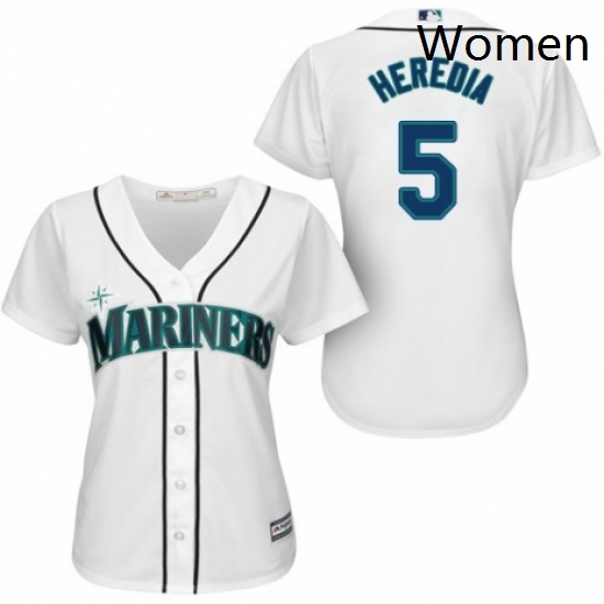 Womens Majestic Seattle Mariners 5 Guillermo Heredia Replica White Home Cool Base MLB Jersey Womens Majestic Seattle Mariners 5 Guillermo Heredia Replica White Home Cool Base MLB Jersey