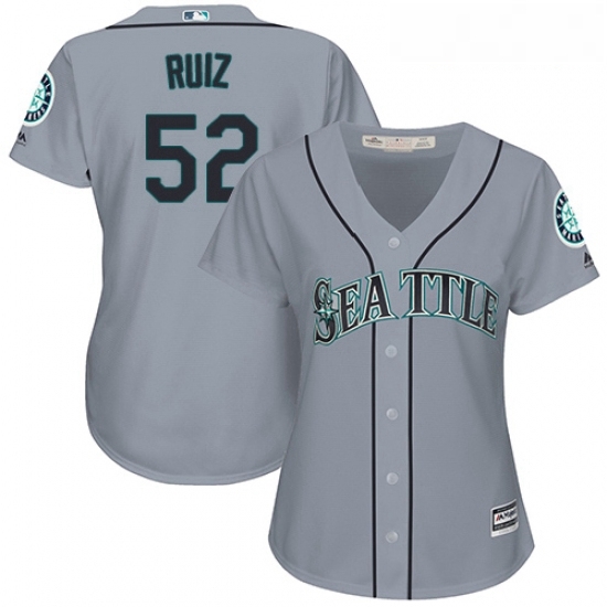 Womens Majestic Seattle Mariners 52 Carlos Ruiz Replica Grey Road Cool Base MLB Jersey Womens Majestic Seattle Mariners 52 Carlos Ruiz Replica Grey Road Cool Base MLB Jersey