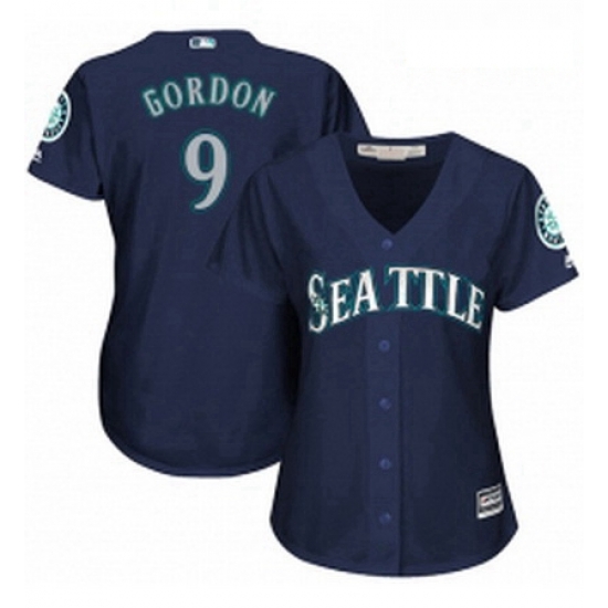 Womens Majestic Seattle Mariners 9 Dee Gordon Replica Navy Blue Alternate 2 Cool Base MLB Jersey Womens Majestic Seattle Mariners 9 Dee Gordon Replica Navy Blue Alternate 2 Cool Base MLB Jersey