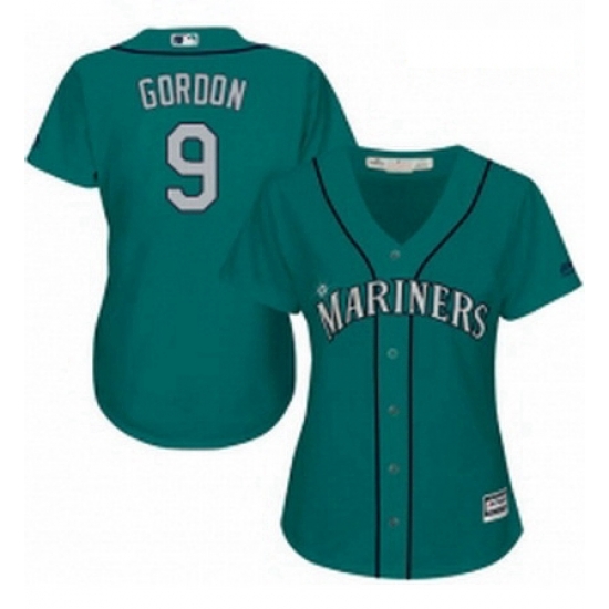 Womens Majestic Seattle Mariners 9 Dee Gordon Replica Teal Green Alternate Cool Base MLB Jersey Womens Majestic Seattle Mariners 9 Dee Gordon Replica Teal Green Alternate Cool Base MLB Jersey