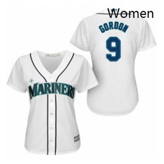 Womens Majestic Seattle Mariners 9 Dee Gordon Replica White Home Cool Base MLB Jersey Womens Majestic Seattle Mariners 9 Dee Gordon Replica White Home Cool Base MLB Jersey
