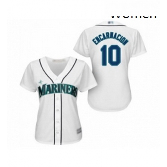 Womens Seattle Mariners 10 Edwin Encarnacion Replica White Home Cool Base Baseball Jersey Womens Seattle Mariners 10 Edwin Encarnacion Replica White Home Cool Base Baseball Jersey