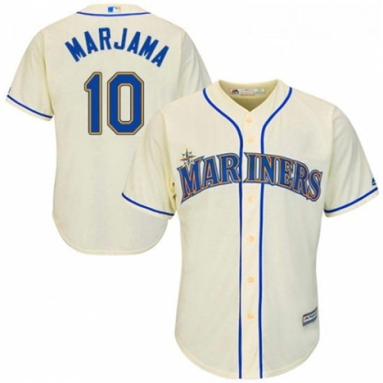Youth Majestic Seattle Mariners 10 Mike Marjama Replica Cream Alternate Cool Base MLB Jersey Youth Majestic Seattle Mariners 10 Mike Marjama Replica Cream Alternate Cool Base MLB Jersey