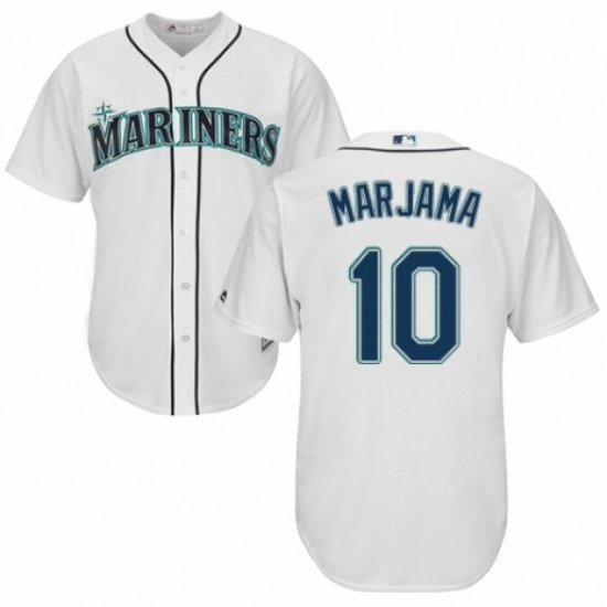 Youth Majestic Seattle Mariners 10 Mike Marjama Replica White Home Cool Base MLB Jersey Youth Majestic Seattle Mariners 10 Mike Marjama Replica White Home Cool Base MLB Jersey