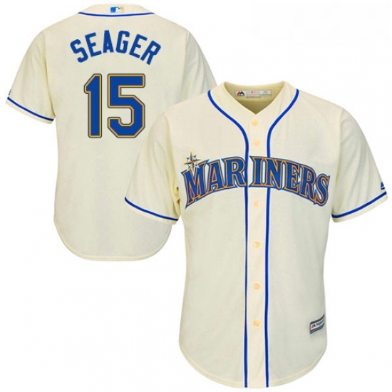 Youth Majestic Seattle Mariners 15 Kyle Seager Replica Cream Alternate Cool Base MLB Jersey Youth Majestic Seattle Mariners 15 Kyle Seager Replica Cream Alternate Cool Base MLB Jersey