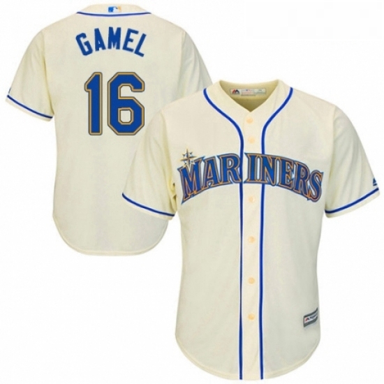 Youth Majestic Seattle Mariners 16 Ben Gamel Authentic Cream Alternate Cool Base MLB Jersey Youth Majestic Seattle Mariners 16 Ben Gamel Authentic Cream Alternate Cool Base MLB Jersey