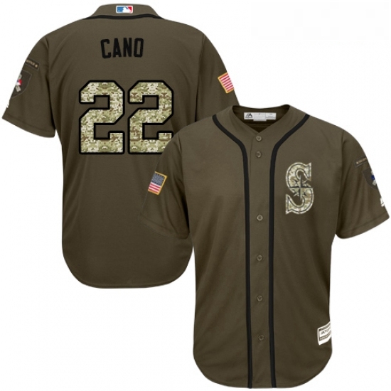 Youth Majestic Seattle Mariners 22 Robinson Cano Replica Green Salute to Service MLB Jersey Youth Majestic Seattle Mariners 22 Robinson Cano Replica Green Salute to Service MLB Jersey
