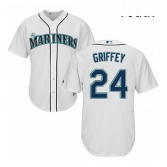 Youth Majestic Seattle Mariners 24 Ken Griffey Authentic White Home Cool Base MLB Jersey Youth Majestic Seattle Mariners 24 Ken Griffey Authentic White Home Cool Base MLB Jersey