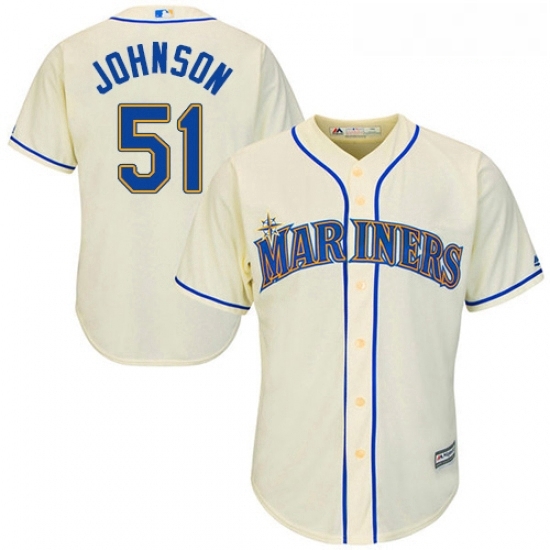 Youth Majestic Seattle Mariners 51 Randy Johnson Authentic Cream Alternate Cool Base MLB Jersey Youth Majestic Seattle Mariners 51 Randy Johnson Authentic Cream Alternate Cool Base MLB Jersey