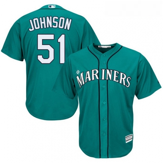 Youth Majestic Seattle Mariners 51 Randy Johnson Authentic Teal Green Alternate Cool Base MLB Jersey Youth Majestic Seattle Mariners 51 Randy Johnson Authentic Teal Green Alternate Cool Base MLB Jersey