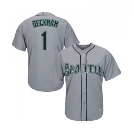 Youth Seattle Mariners 1 Tim Beckham Replica Grey Road Cool Base Baseball Jersey Youth Seattle Mariners 1 Tim Beckham Replica Grey Road Cool Base Baseball Jersey