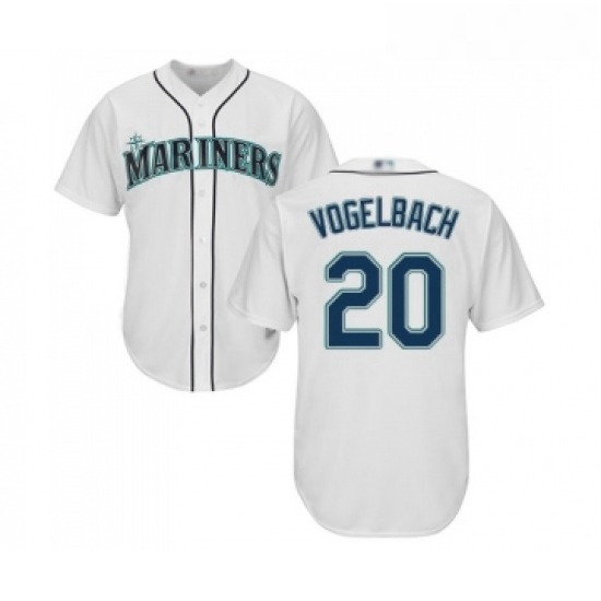Youth Seattle Mariners 20 Dan Vogelbach Replica White Home Cool Base Baseball Jersey Youth Seattle Mariners 20 Dan Vogelbach Replica White Home Cool Base Baseball Jersey