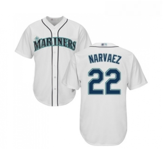 Youth Seattle Mariners 22 Omar Narvaez Replica White Home Cool Base Baseball Jersey Youth Seattle Mariners 22 Omar Narvaez Replica White Home Cool Base Baseball Jersey
