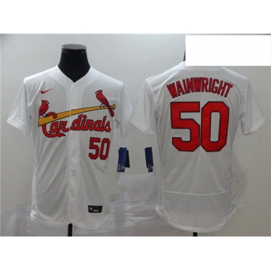Cardinals 50 Adam Wainwright White 2020 Nike Flexbase Jersey Cardinals 50 Adam Wainwright White 2020 Nike Flexbase Jersey