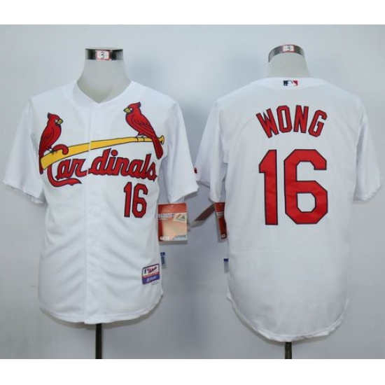 Men Red Cardinals 16 Kolten Wong White Cool Base Stitched Collection MLB Jersey Men Red Cardinals 16 Kolten Wong White Cool Base Stitched Collection MLB Jersey
