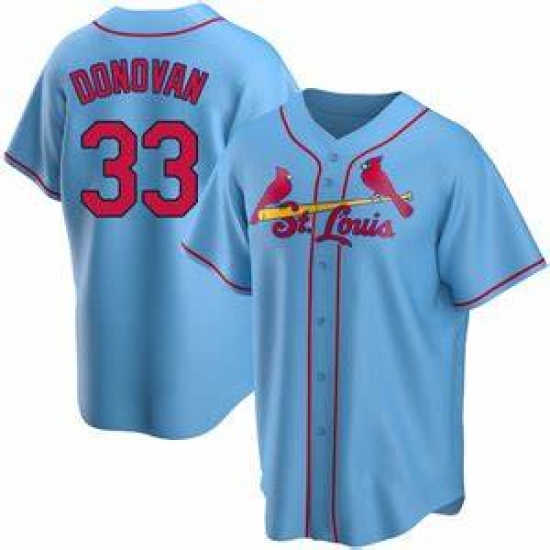 Men ST. LOUIS CARDINALS Brendan Donovan #33 Blue Cool Base Stitched MLB Jersey Men ST. LOUIS CARDINALS Brendan Donovan #33 Blue Cool Base Stitched MLB Jersey