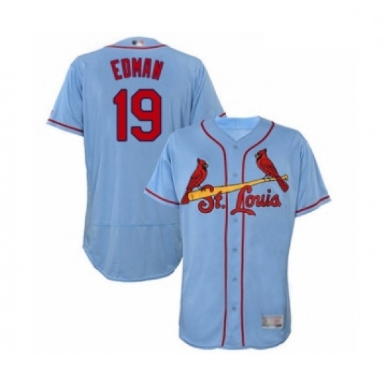 Men St. Louis Cardinals 19 Tommy Edman Light Blue Alternate Flex Base Authentic Collection Baseball Player Jersey Men St. Louis Cardinals 19 Tommy Edman Light Blue Alternate Flex Base Authentic Collection Baseball Player Jersey