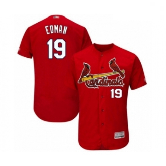 Men St. Louis Cardinals 19 Tommy Edman Red Alternate Flex Base Authentic Collection Baseball Player Jersey Men St. Louis Cardinals 19 Tommy Edman Red Alternate Flex Base Authentic Collection Baseball Player Jersey