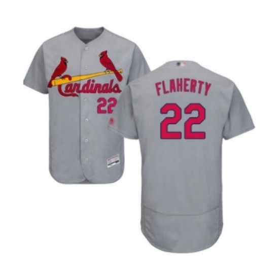 Men St. Louis Cardinals 22 Jack Flaherty Grey Road Flex Base Authentic Collection Baseball Player Jersey Men St. Louis Cardinals 22 Jack Flaherty Grey Road Flex Base Authentic Collection Baseball Player Jersey