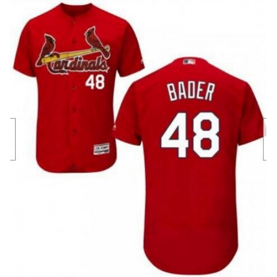 Men St. Louis Cardinals 48 Harrison Bader Red Alternate Flex Base Authentic Collection Baseball Player Jersey Men St. Louis Cardinals 48 Harrison Bader Red Alternate Flex Base Authentic Collection Baseball Player Jersey