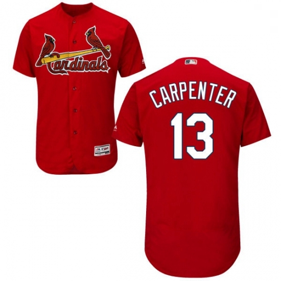 Mens Majestic St Louis Cardinals 13 Matt Carpenter Red Alternate Flex Base Authentic Collection MLB Jersey Mens Majestic St Louis Cardinals 13 Matt Carpenter Red Alternate Flex Base Authentic Collection MLB Jersey