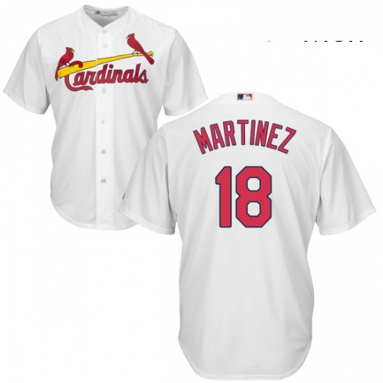 Mens Majestic St Louis Cardinals 18 Carlos Martinez Replica White Home Cool Base MLB Jersey Mens Majestic St Louis Cardinals 18 Carlos Martinez Replica White Home Cool Base MLB Jersey