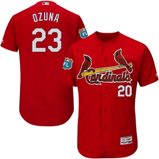 Mens Majestic St Louis Cardinals 23 Marcell Ozuna Red Alternate Flex Base Authentic Collection MLB Jersey Mens Majestic St Louis Cardinals 23 Marcell Ozuna Red Alternate Flex Base Authentic Collection MLB Jersey