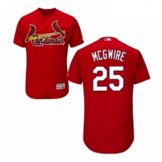 Mens Majestic St Louis Cardinals 25 Mark McGwire Red Alternate Flex Base Authentic Collection MLB Jersey Mens Majestic St Louis Cardinals 25 Mark McGwire Red Alternate Flex Base Authentic Collection MLB Jersey