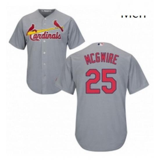 Mens Majestic St Louis Cardinals 25 Mark McGwire Replica Grey Road Cool Base MLB Jersey Mens Majestic St Louis Cardinals 25 Mark McGwire Replica Grey Road Cool Base MLB Jersey