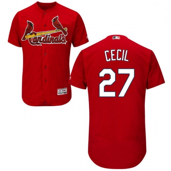 Mens Majestic St Louis Cardinals 27 Brett Cecil Red Flexbase Authentic Collection MLB Jersey Mens Majestic St Louis Cardinals 27 Brett Cecil Red Flexbase Authentic Collection MLB Jersey