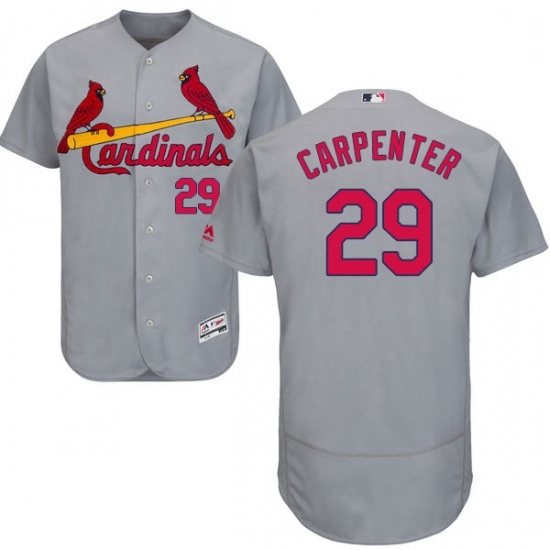 Mens Majestic St Louis Cardinals 29 Chris Carpenter Grey Road Flex Base Authentic Collection MLB Jersey Mens Majestic St Louis Cardinals 29 Chris Carpenter Grey Road Flex Base Authentic Collection MLB Jersey