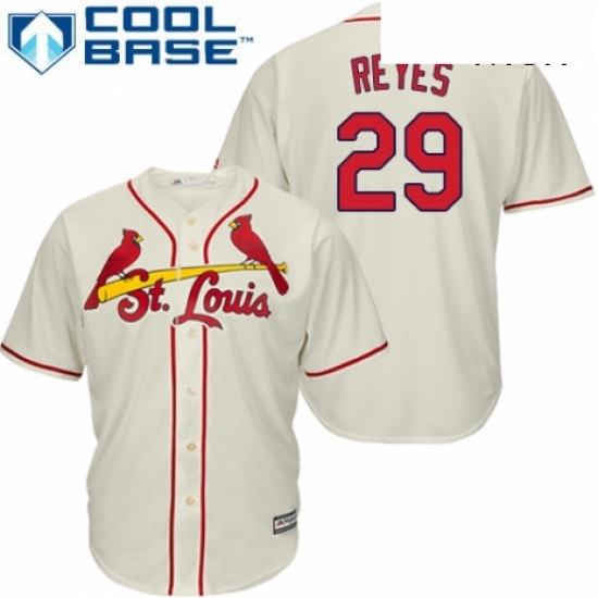 Mens Majestic St Louis Cardinals 29 lex Reyes Replica Cream Alternate Cool Base MLB Jersey Mens Majestic St Louis Cardinals 29 lex Reyes Replica Cream Alternate Cool Base MLB Jersey