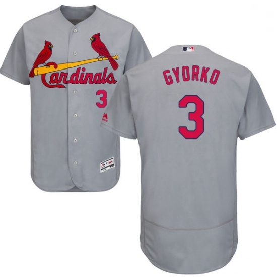 Mens Majestic St Louis Cardinals 3 Jedd Gyorko Grey Road Flex Base Authentic Collection MLB Jersey Mens Majestic St Louis Cardinals 3 Jedd Gyorko Grey Road Flex Base Authentic Collection MLB Jersey
