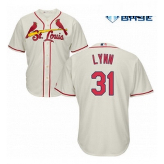 Mens Majestic St Louis Cardinals 31 Lance Lynn Replica Cream Alternate Cool Base MLB Jersey Mens Majestic St Louis Cardinals 31 Lance Lynn Replica Cream Alternate Cool Base MLB Jersey