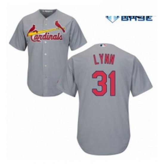 Mens Majestic St Louis Cardinals 31 Lance Lynn Replica Grey Road Cool Base MLB Jersey Mens Majestic St Louis Cardinals 31 Lance Lynn Replica Grey Road Cool Base MLB Jersey