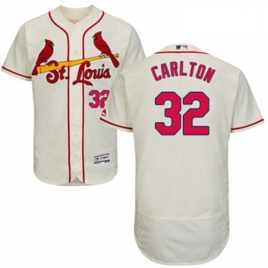 Mens Majestic St Louis Cardinals 32 Steve Carlton Cream Alternate Flex Base Authentic Collection MLB Jersey Mens Majestic St Louis Cardinals 32 Steve Carlton Cream Alternate Flex Base Authentic Collection MLB Jersey