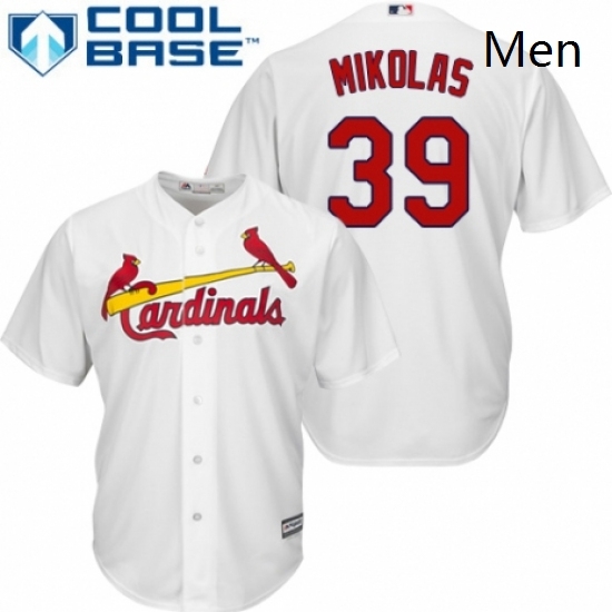 Mens Majestic St Louis Cardinals 39 Miles Mikolas Replica White Home Cool Base MLB Jersey Mens Majestic St Louis Cardinals 39 Miles Mikolas Replica White Home Cool Base MLB Jersey