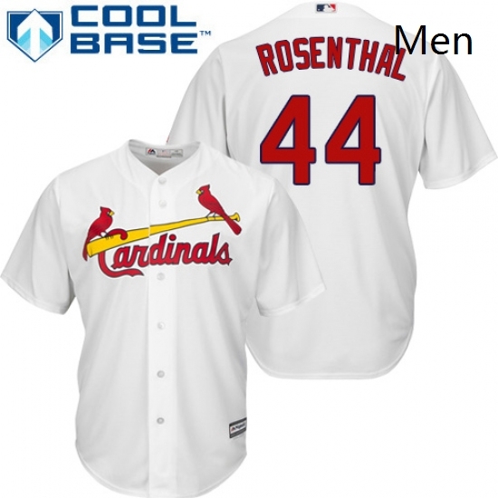 Mens Majestic St Louis Cardinals 44 Trevor Rosenthal Replica White Home Cool Base MLB Jersey Mens Majestic St Louis Cardinals 44 Trevor Rosenthal Replica White Home Cool Base MLB Jersey