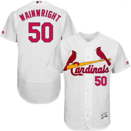 Mens Majestic St Louis Cardinals 50 Adam Wainwright White Home Flex Base Authentic Collection MLB Jersey Mens Majestic St Louis Cardinals 50 Adam Wainwright White Home Flex Base Authentic Collection MLB Jersey