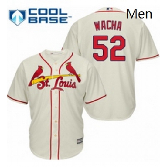 Mens Majestic St Louis Cardinals 52 Michael Wacha Replica Cream Alternate Cool Base MLB Jersey Mens Majestic St Louis Cardinals 52 Michael Wacha Replica Cream Alternate Cool Base MLB Jersey