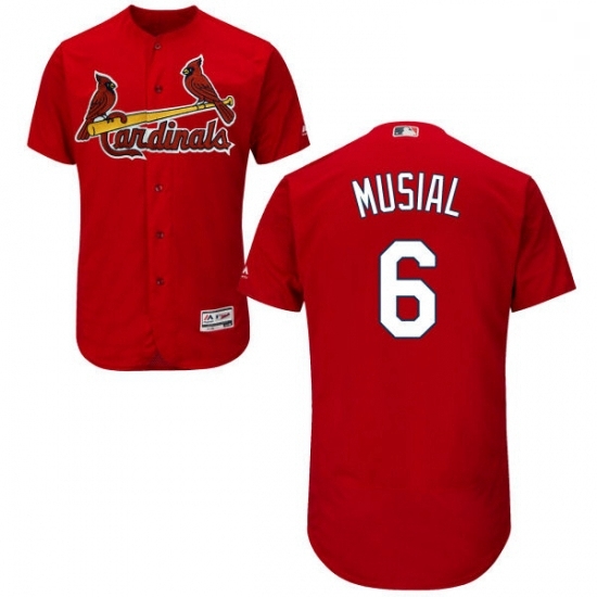 Mens Majestic St Louis Cardinals 6 Stan Musial Red Alternate Flex Base Authentic Collection MLB Jersey Mens Majestic St Louis Cardinals 6 Stan Musial Red Alternate Flex Base Authentic Collection MLB Jersey