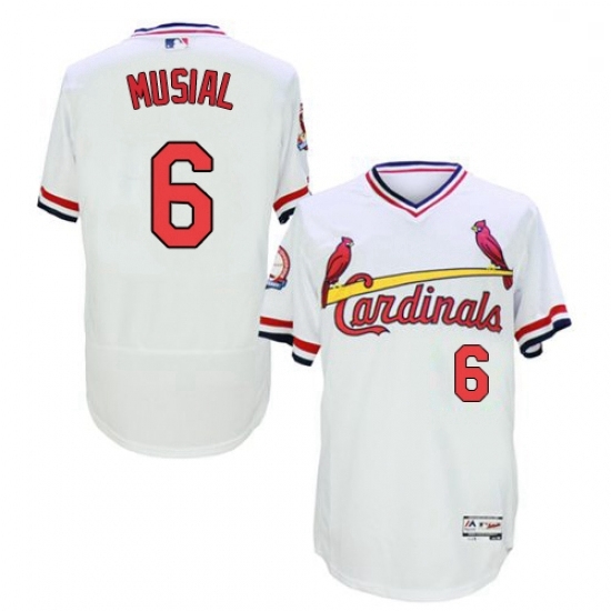 Mens Majestic St Louis Cardinals 6 Stan Musial White Flexbase Authentic Collection Cooperstown MLB Jersey Mens Majestic St Louis Cardinals 6 Stan Musial White Flexbase Authentic Collection Cooperstown MLB Jersey