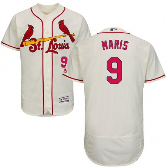 Mens Majestic St Louis Cardinals 9 Roger Maris Cream Alternate Flex Base Authentic Collection MLB Jersey Mens Majestic St Louis Cardinals 9 Roger Maris Cream Alternate Flex Base Authentic Collection MLB Jersey