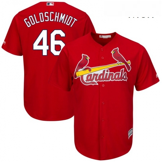 Mens St Louis Cardinals 46 Paul Goldschmidt Majestic Scarlet Alternate Official Cool Base Player Jersey Mens St Louis Cardinals 46 Paul Goldschmidt Majestic Scarlet Alternate Official Cool Base Player Jersey