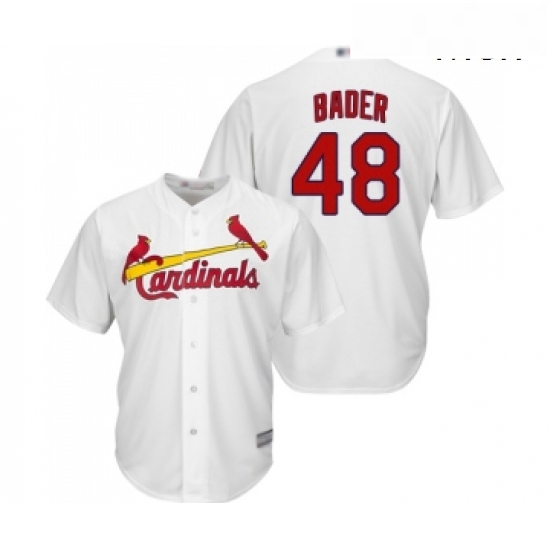 Mens St Louis Cardinals 48 Harrison Bader Replica White Home Cool Base Baseball Jersey Mens St Louis Cardinals 48 Harrison Bader Replica White Home Cool Base Baseball Jersey