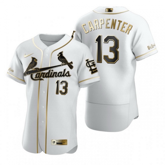 St. Louis Cardinals 13 Matt Carpenter White Nike Mens Authentic Golden Edition MLB Jersey St. Louis Cardinals 13 Matt Carpenter White Nike Mens Authentic Golden Edition MLB Jersey