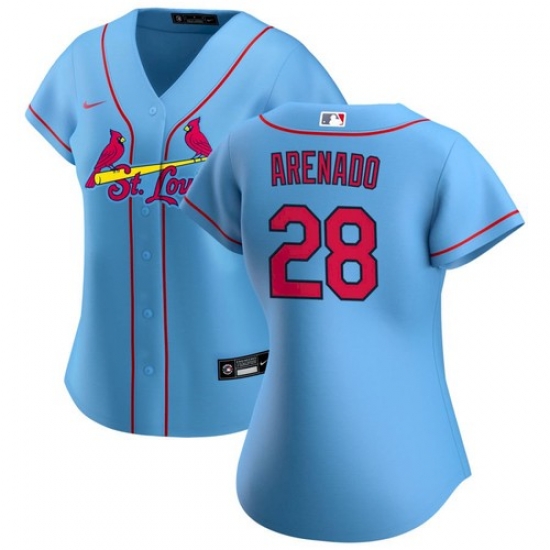 Women St. Louis Cardinals Nolan Arenado Blue Jersey Home Cool Base Women St. Louis Cardinals Nolan Arenado Blue Jersey Home Cool Base