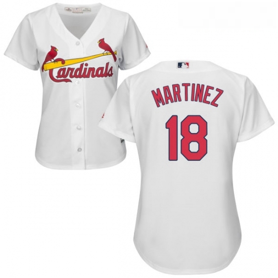 Womens Majestic St Louis Cardinals 18 Carlos Martinez Replica White Home Cool Base MLB Jersey Womens Majestic St Louis Cardinals 18 Carlos Martinez Replica White Home Cool Base MLB Jersey