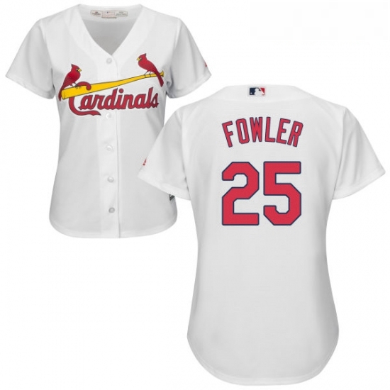 Womens Majestic St Louis Cardinals 25 Dexter Fowler Replica White Home Cool Base MLB Jersey Womens Majestic St Louis Cardinals 25 Dexter Fowler Replica White Home Cool Base MLB Jersey